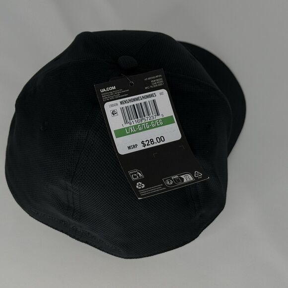 Under Armour Mens Size L/XL UA Blitzing 3.0 Cap Headwear Baseball Hat Black New - Picture 7 of 7